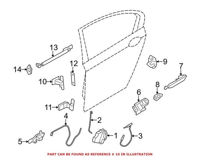 BMW Door Hinge = Rear Driver Side Upper 41007203987